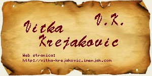 Vitka Krejaković vizit kartica